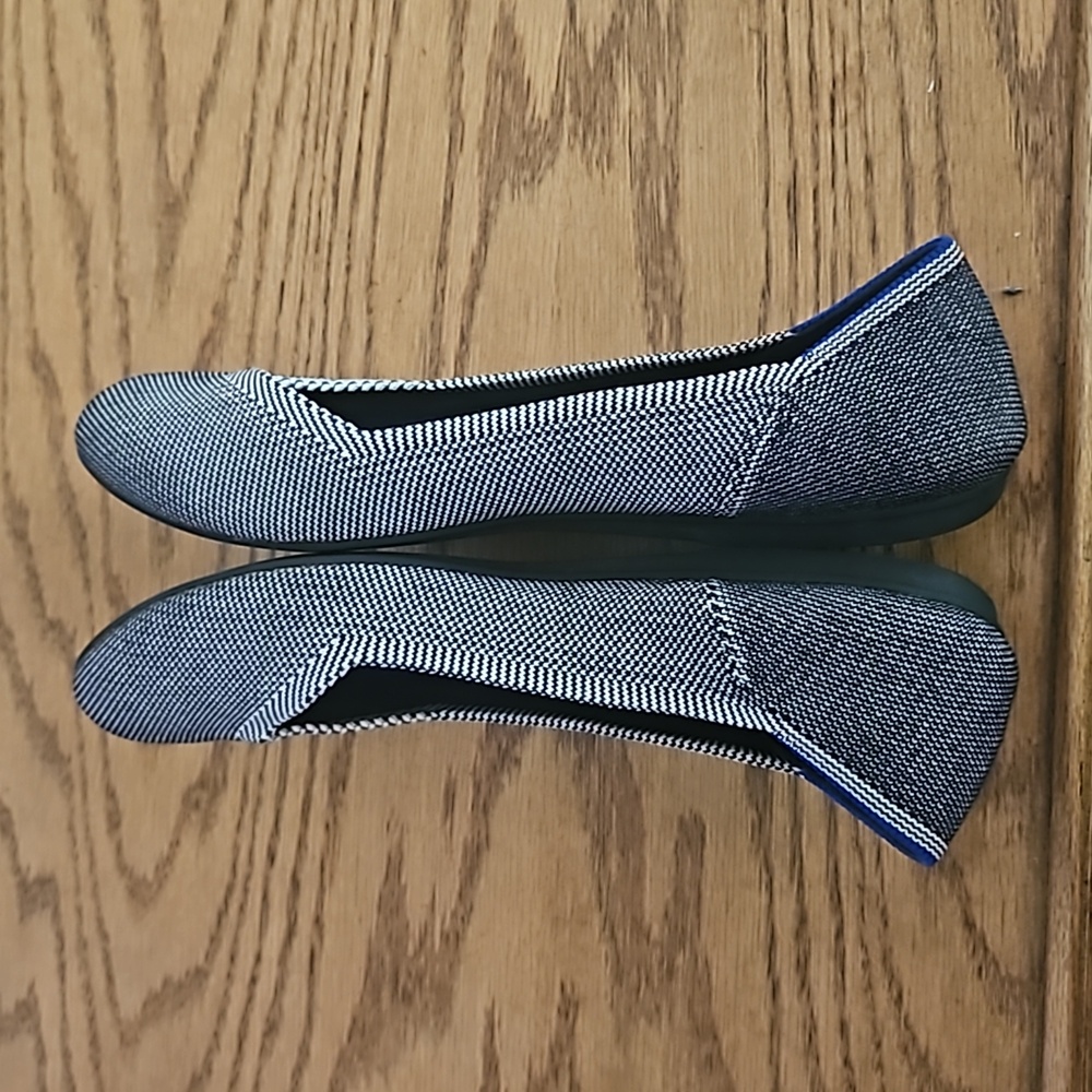 Rothy's Blue Birdseye Round Toe Slip-On Ballet Flats - women's 9 - Picture 8 of 10